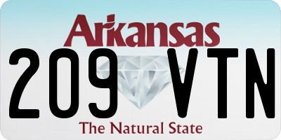 AR license plate 209VTN
