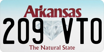 AR license plate 209VTO