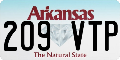 AR license plate 209VTP