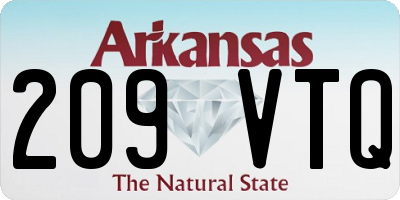 AR license plate 209VTQ