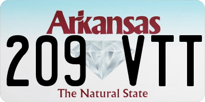 AR license plate 209VTT