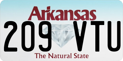 AR license plate 209VTU