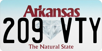 AR license plate 209VTY