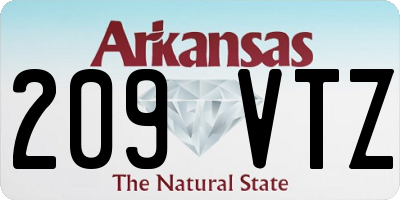 AR license plate 209VTZ