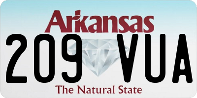 AR license plate 209VUA