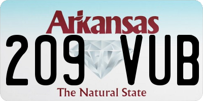 AR license plate 209VUB
