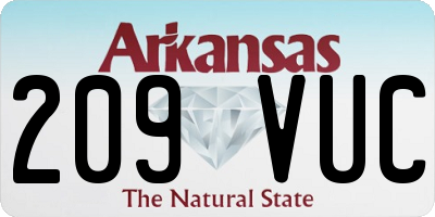AR license plate 209VUC