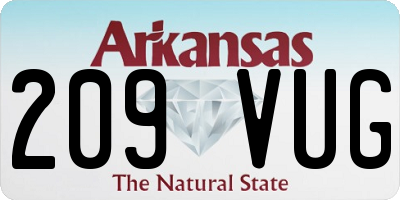 AR license plate 209VUG