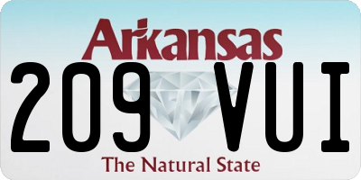 AR license plate 209VUI
