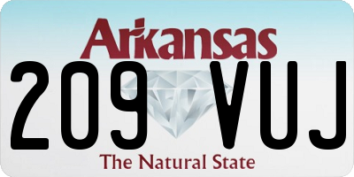 AR license plate 209VUJ