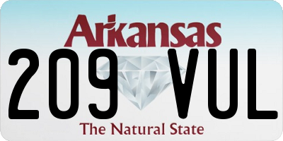 AR license plate 209VUL