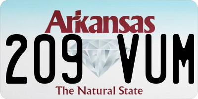 AR license plate 209VUM