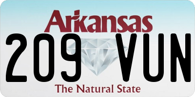 AR license plate 209VUN
