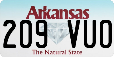 AR license plate 209VUO