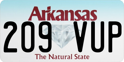 AR license plate 209VUP
