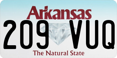 AR license plate 209VUQ