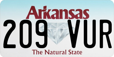 AR license plate 209VUR