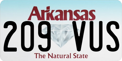 AR license plate 209VUS