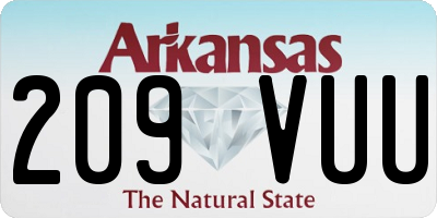 AR license plate 209VUU