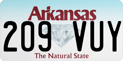 AR license plate 209VUY