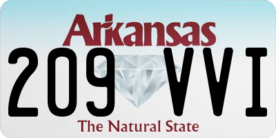 AR license plate 209VVI