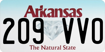 AR license plate 209VVO