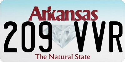 AR license plate 209VVR