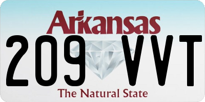AR license plate 209VVT