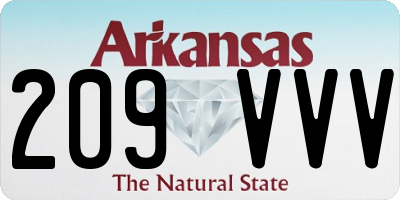 AR license plate 209VVV