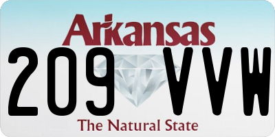 AR license plate 209VVW