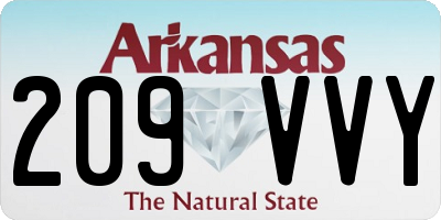 AR license plate 209VVY