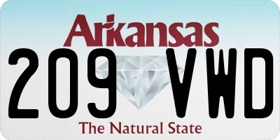 AR license plate 209VWD