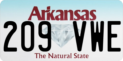 AR license plate 209VWE