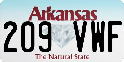 AR license plate 209VWF