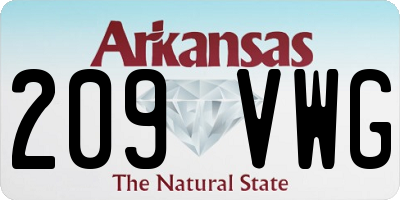 AR license plate 209VWG