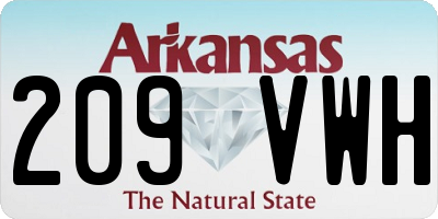 AR license plate 209VWH