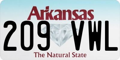 AR license plate 209VWL