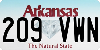 AR license plate 209VWN