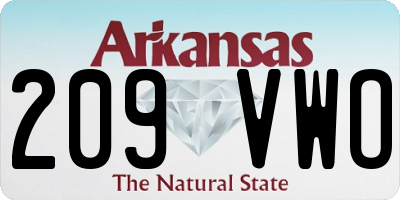AR license plate 209VWO