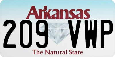 AR license plate 209VWP
