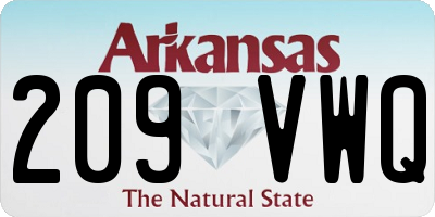 AR license plate 209VWQ