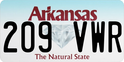 AR license plate 209VWR
