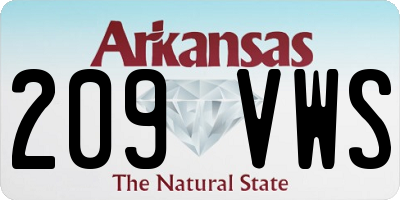 AR license plate 209VWS