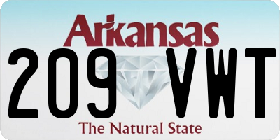 AR license plate 209VWT