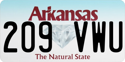 AR license plate 209VWU