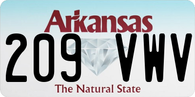 AR license plate 209VWV