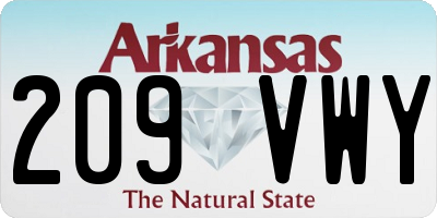 AR license plate 209VWY