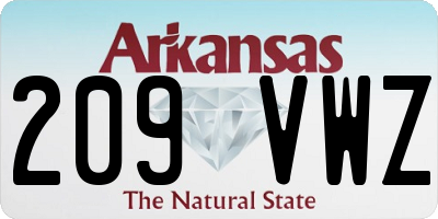 AR license plate 209VWZ