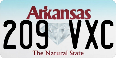 AR license plate 209VXC