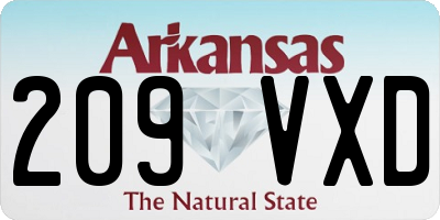 AR license plate 209VXD